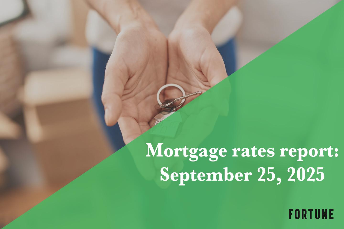 Current mortgage rates report for Sept. 25, 2025: Rates more or less steady after recent dip