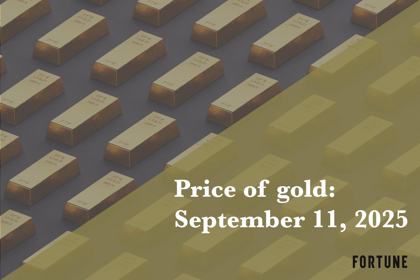 Current price of gold as of September 11, 2025