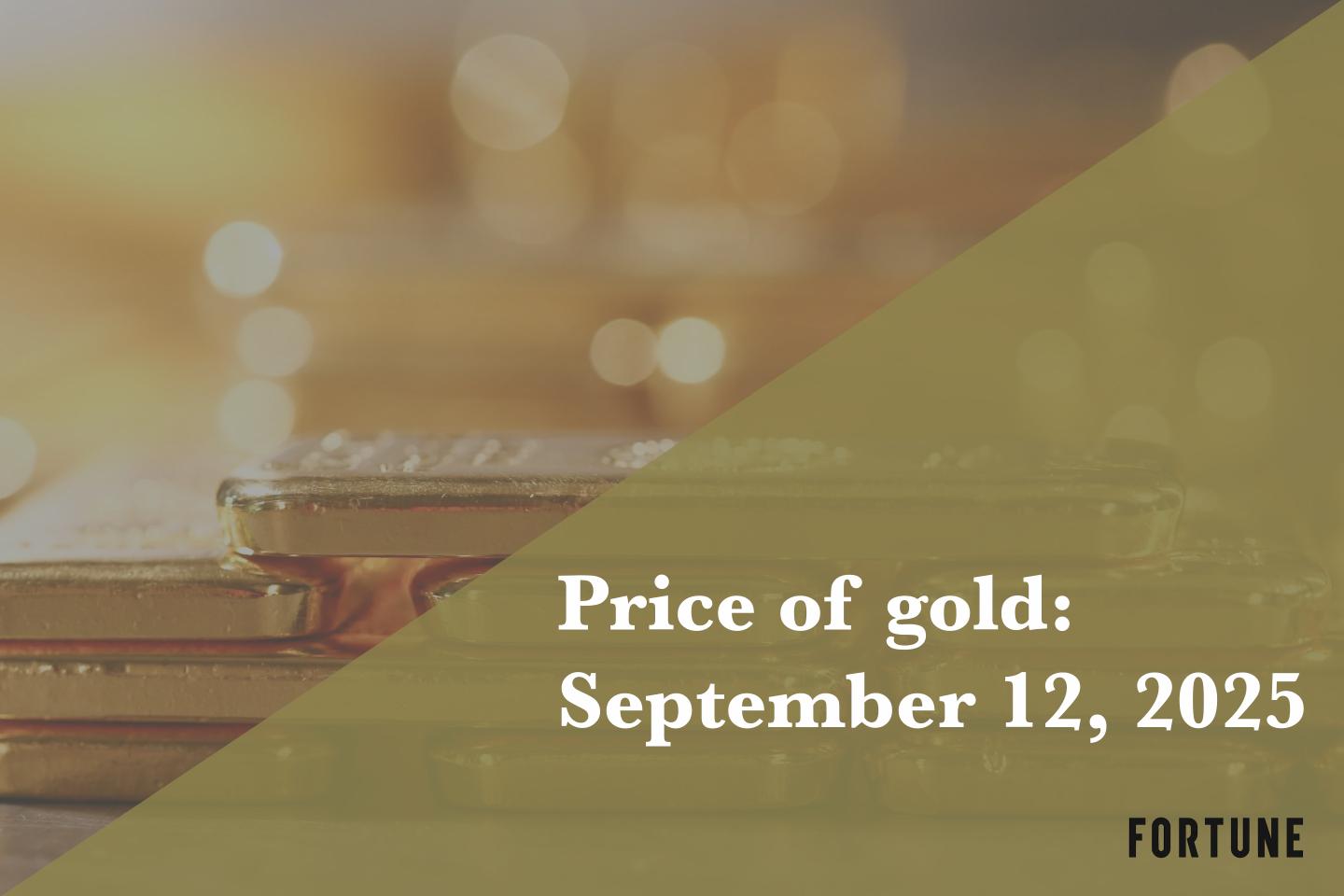 Current price of gold as of September 12, 2025