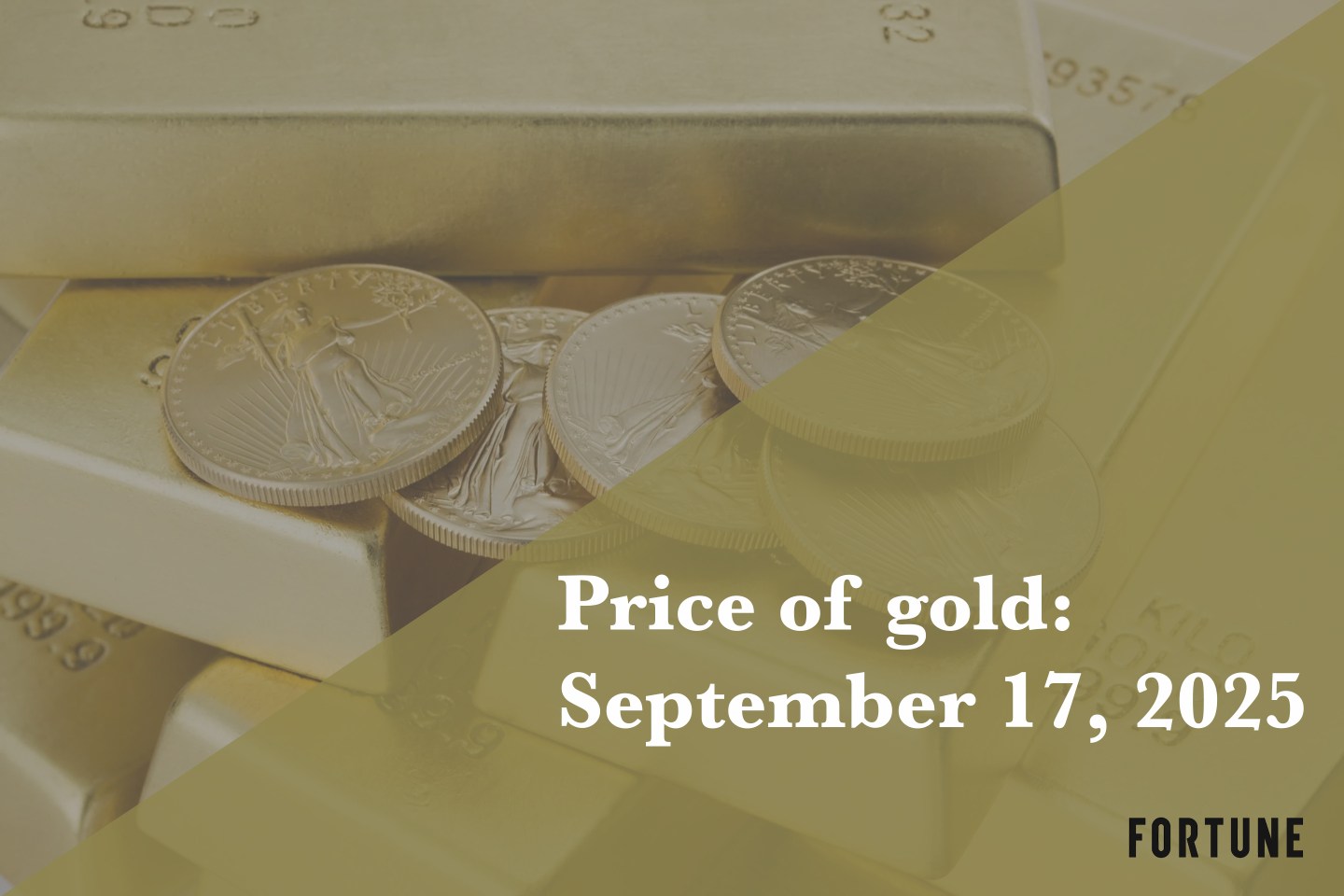 Gold bars and coins in a pile.