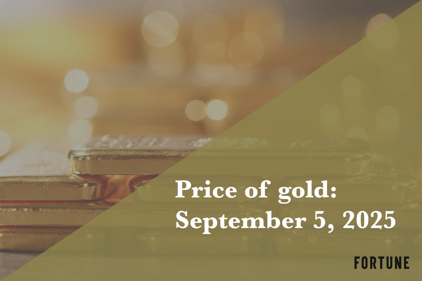 Current price of gold as of September 5, 2025
