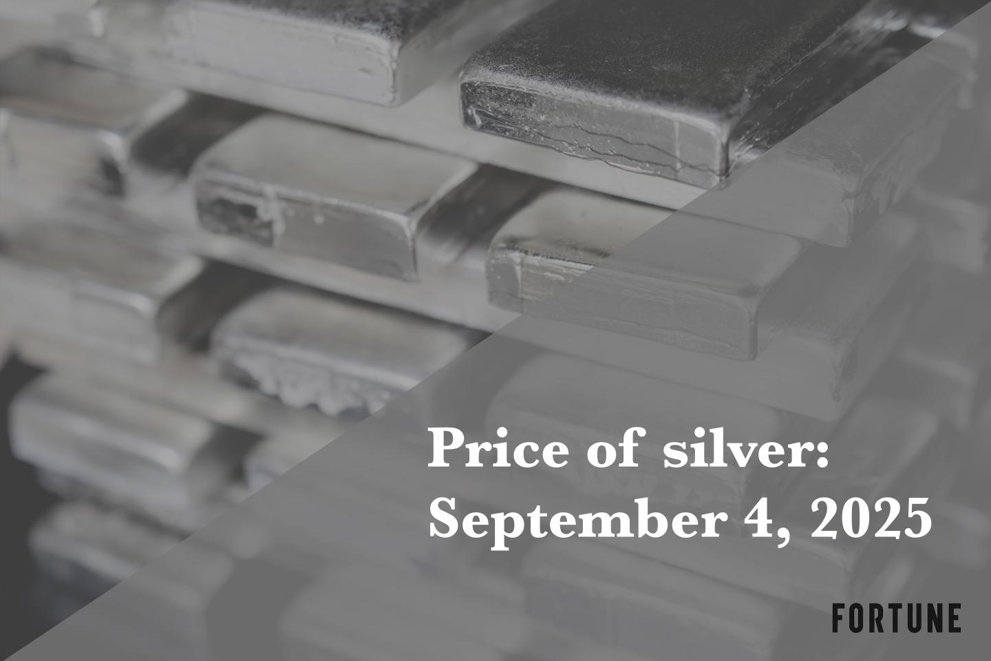 Price of silver for Sept. 4, 2025.