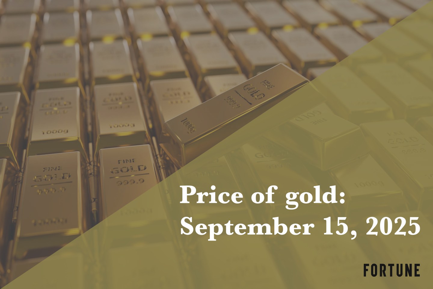 An array of gold bars.