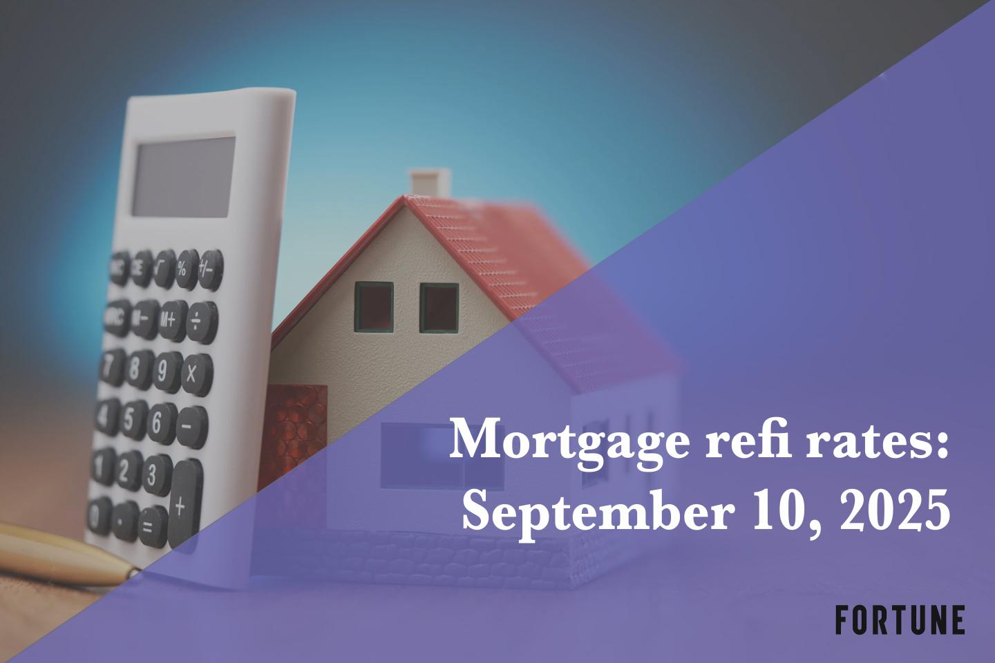 Current refi mortgage rates report for Sept. 10, 2025