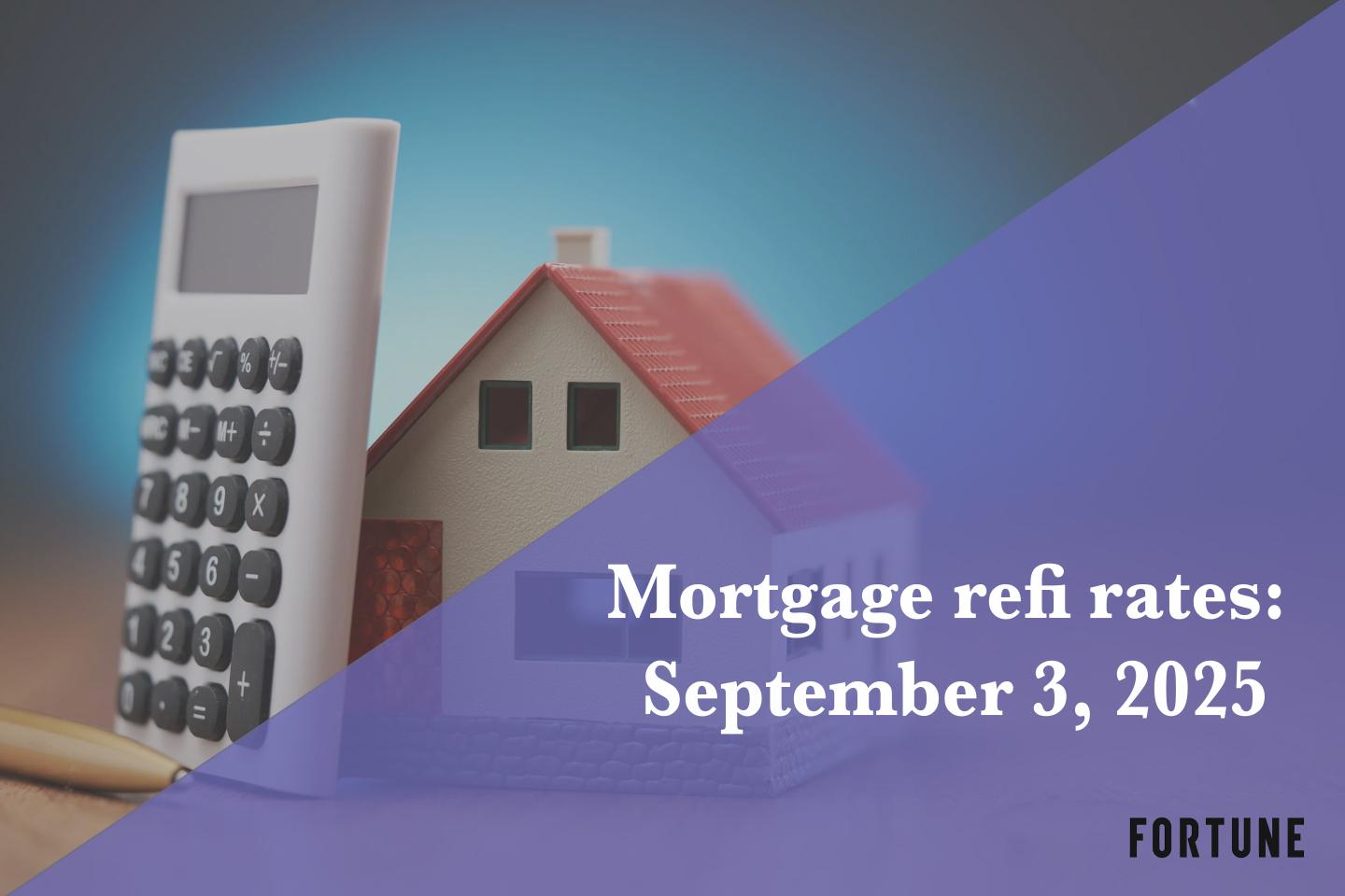 Current refi mortgage rates report for Sept. 3, 2025