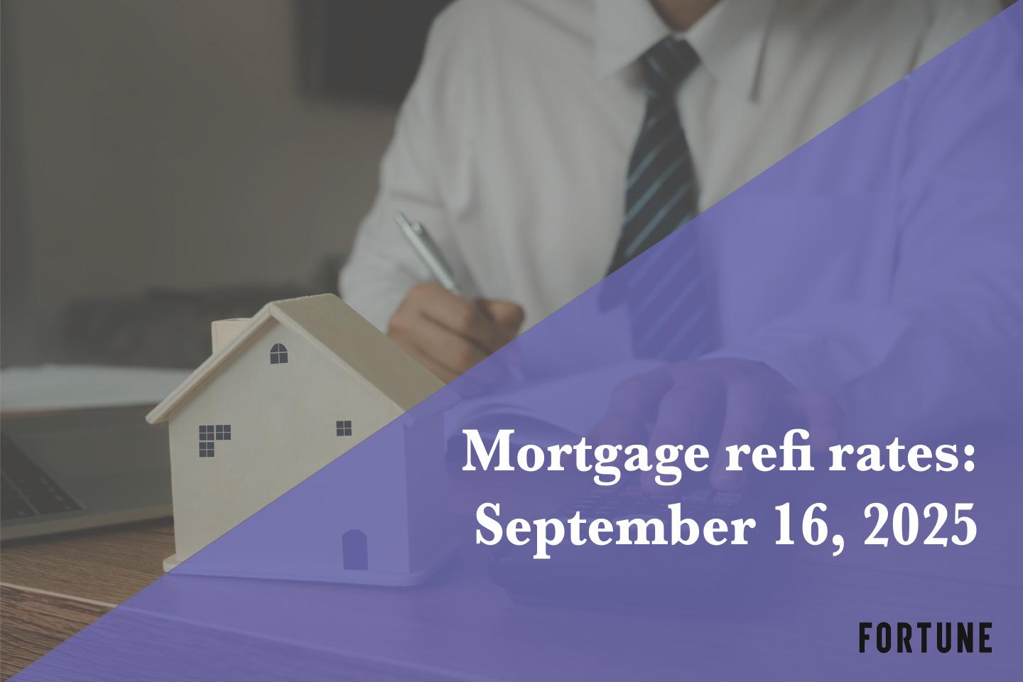 Current refi mortgage rates report for Sept. 16, 2025