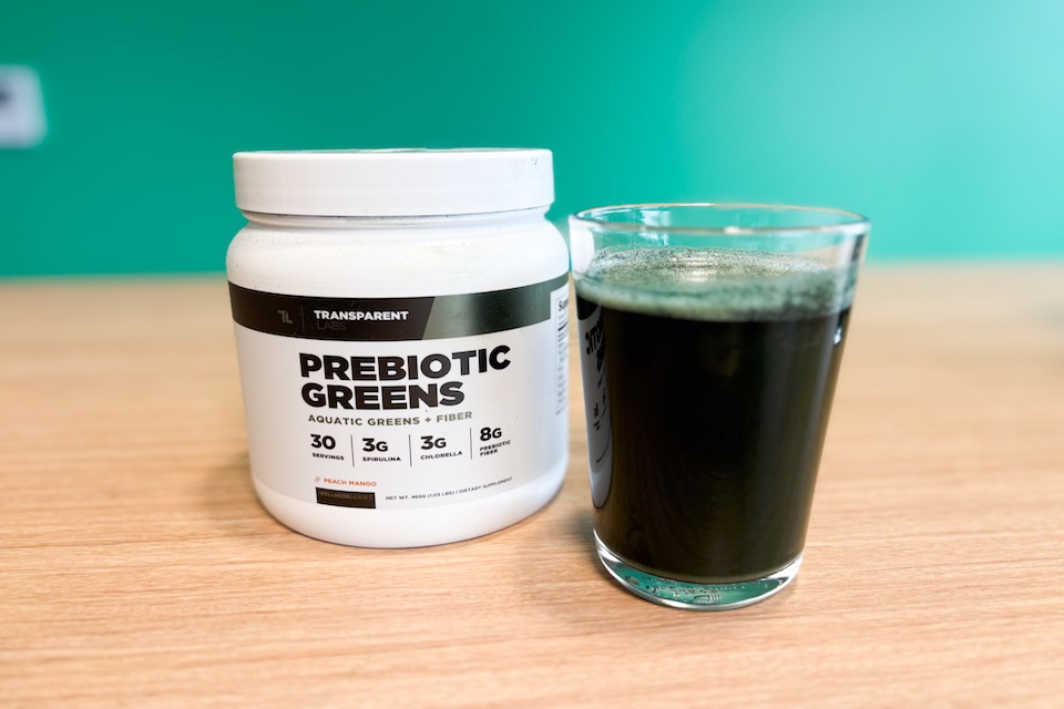 Transparent Labs Prebiotic Greens as best greens powder