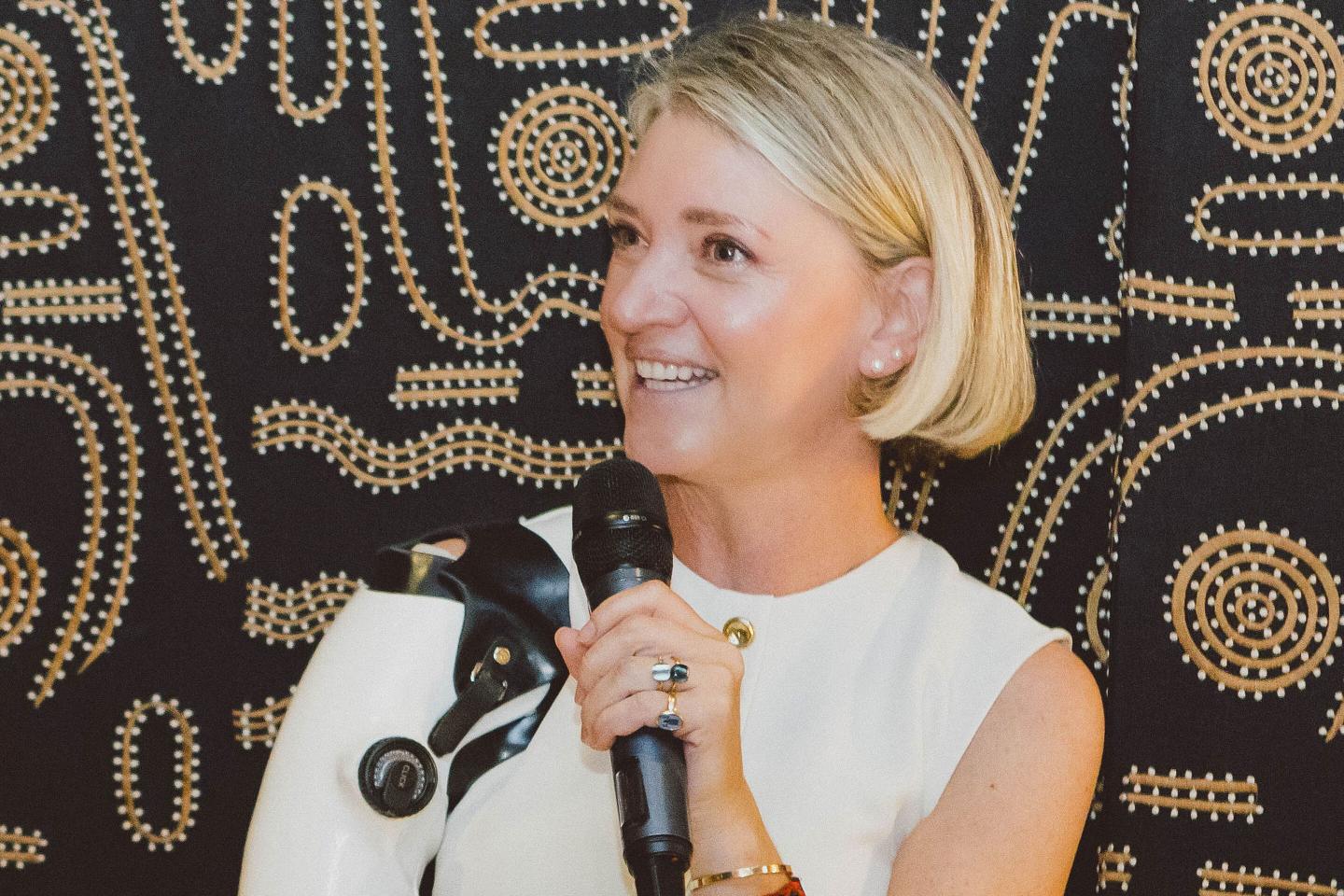 How Sarah de Lagarde, who lost two limbs in a train accident, is using AI to promote accessible new tech—including her “kick-ass robot arm”