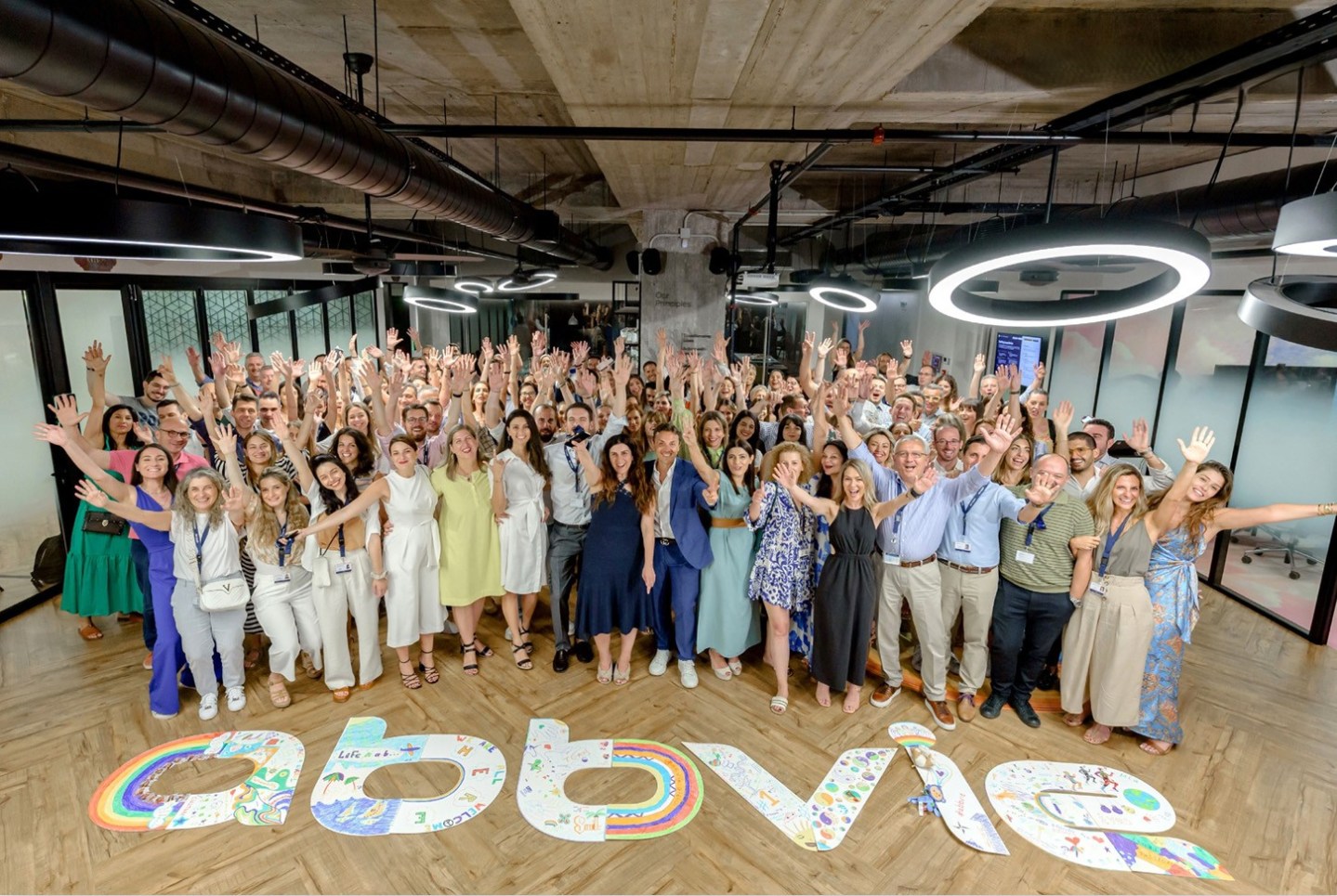 Employees at AbbVie, a top company on this year's Fortune 100 Best Companies to Work For in Europe.