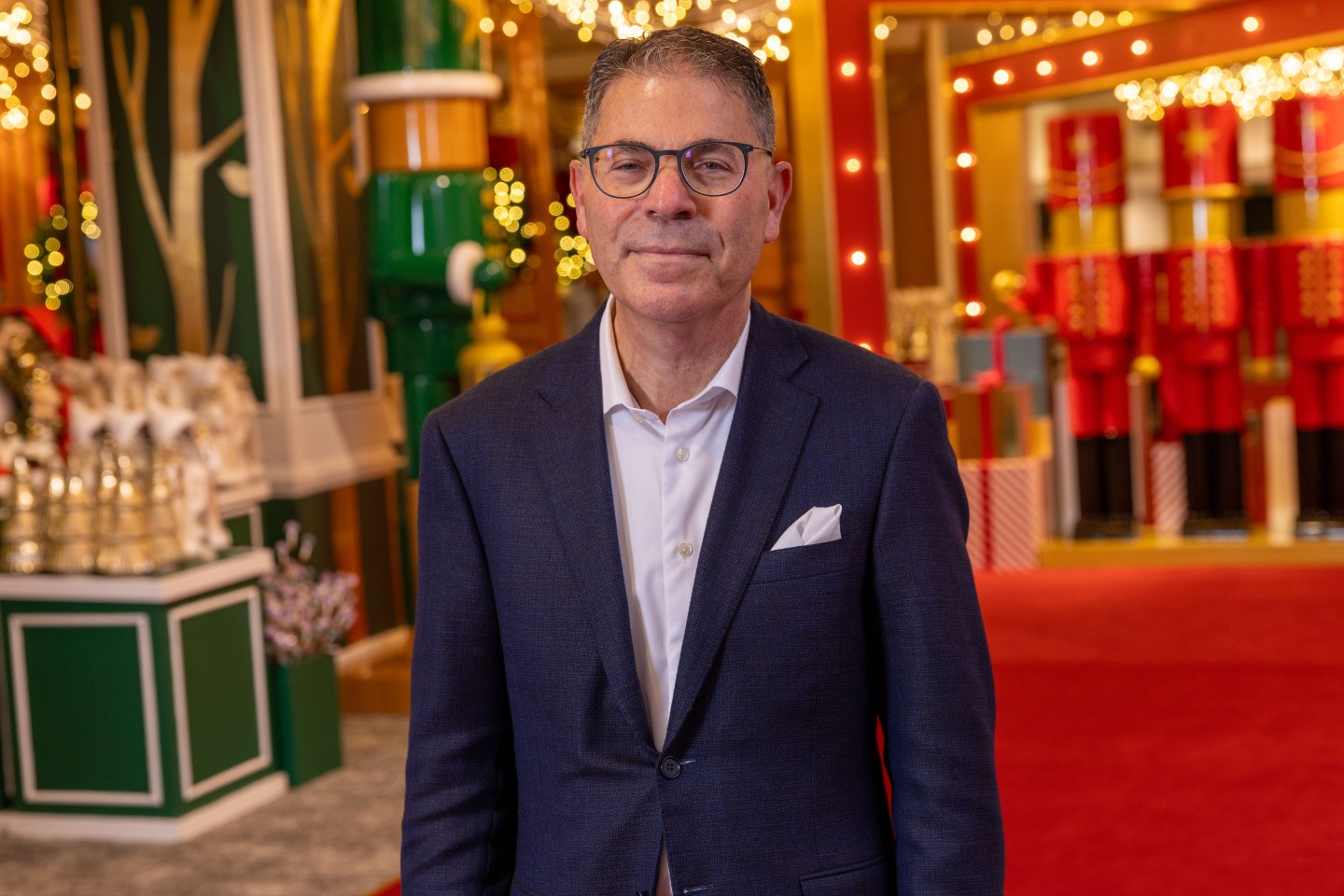 Macy's Inc CEO Tony Spring photographed inside its Manhattan flagship store.
