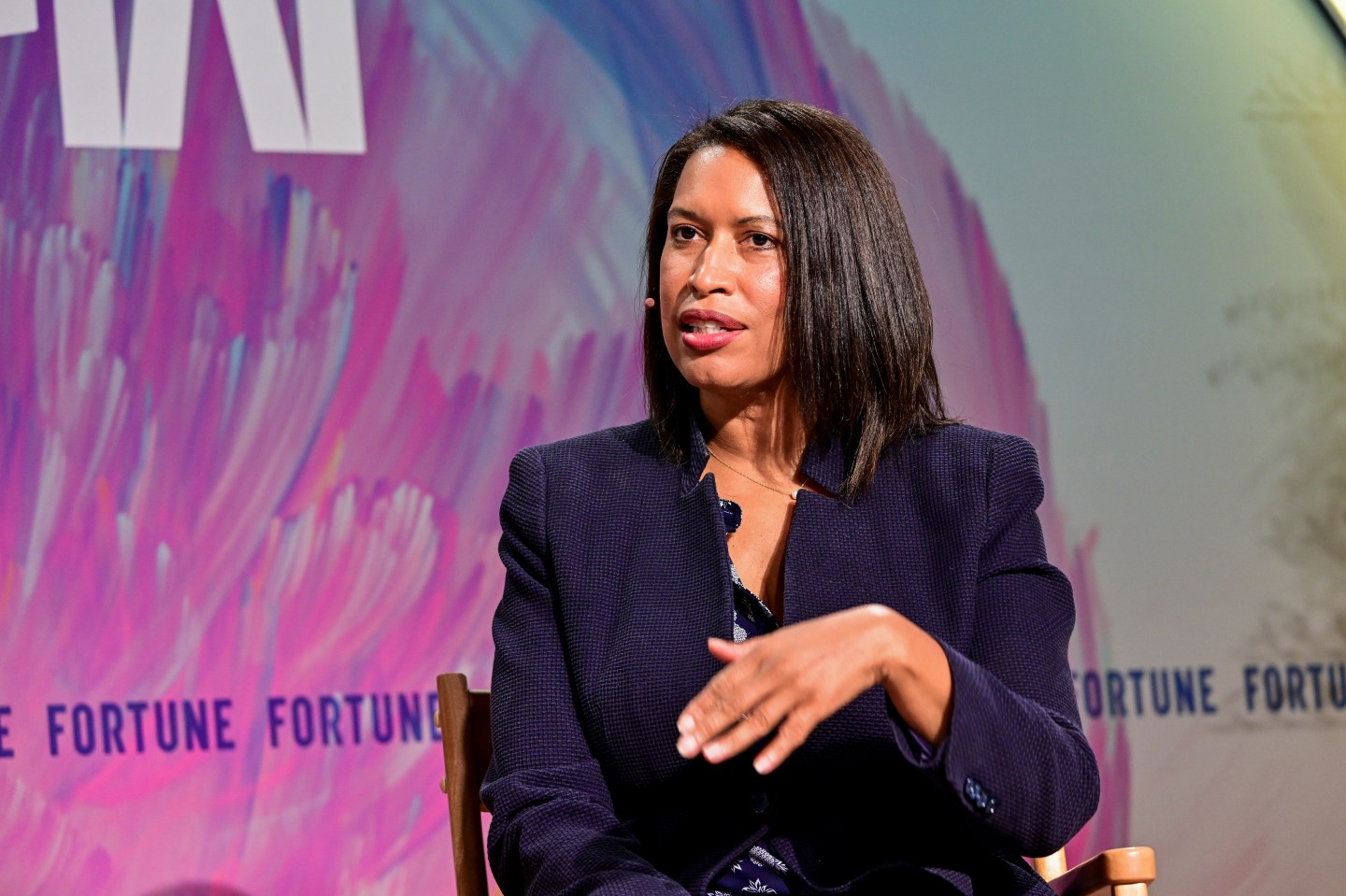 Washington, D.C. Mayor Muriel Bowser speaks at Fortune's Most Powerful Women Summit in D.C. on Oct. 15, 2025.