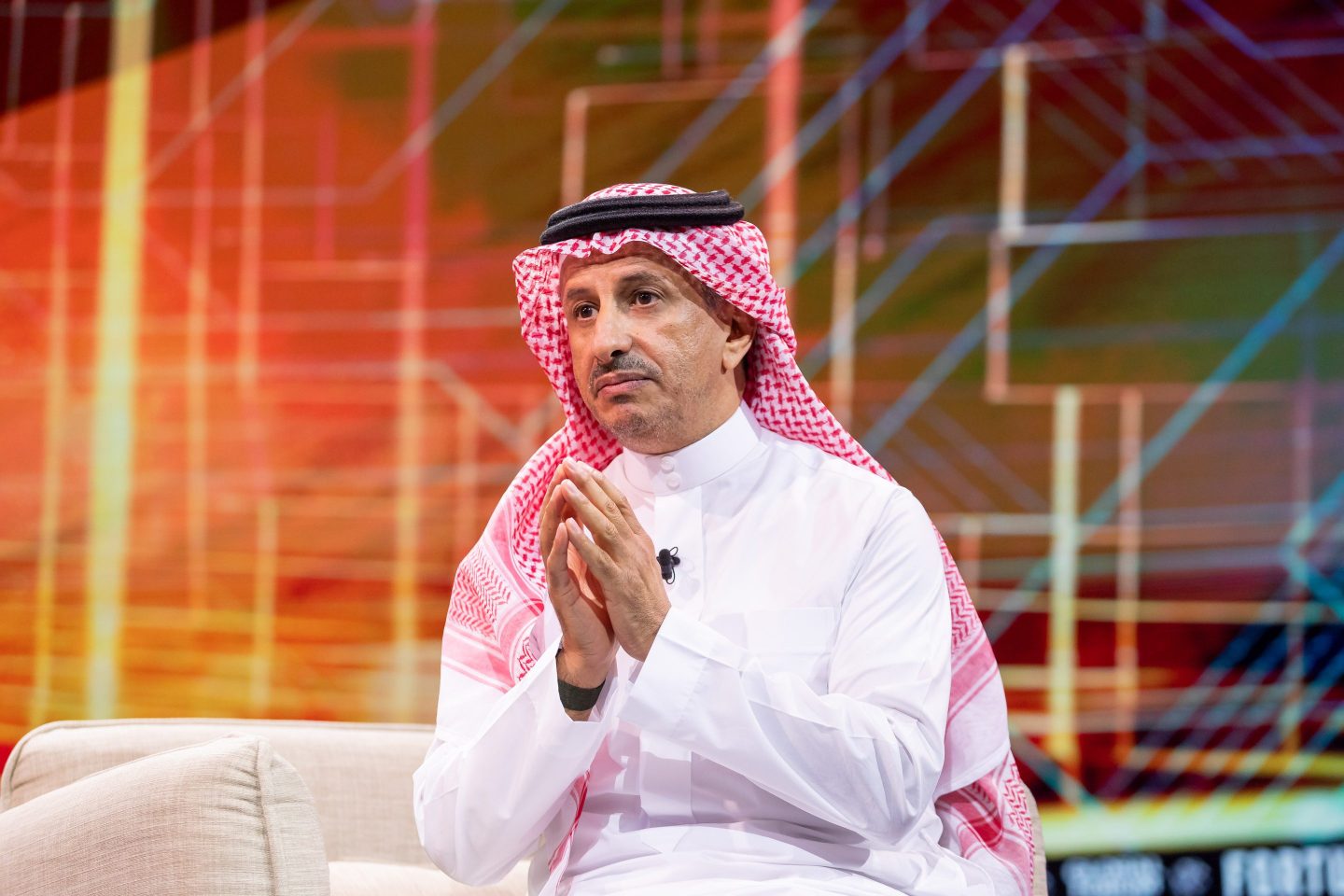 H.E. Ahmed Al Khateeb, Minister of Tourism of the Kingdom of Saudi Arabia, speaking at the Fortune Global Forum on  Oct. 26.