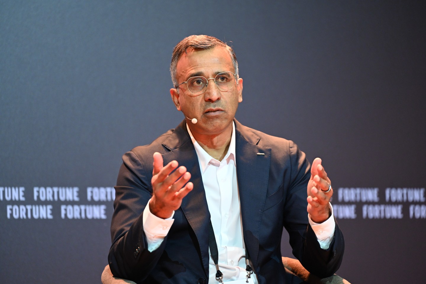 Abhijit Dubey, CEO of NTT Data, speaks at the 2025 Fortune Global Forum.