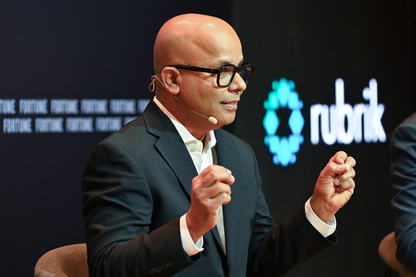 Bipul Sinha, CEO of Rubrik, speaking at the Fortune Global Forum in Riyadh, Saudi Arabia on Oct. 27.
