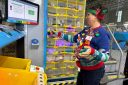 An Amazon same-day delivery fulfillment shipping center is in Woodland Park, New Jersey, on Monday, Dec. 18, 2023.