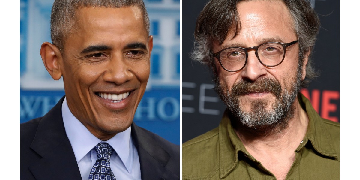 Barack Obama helps Marc Maron sign off groundbreaking podcast, grappling with ‘how we move through the world we’re living in, as frightening as it is’