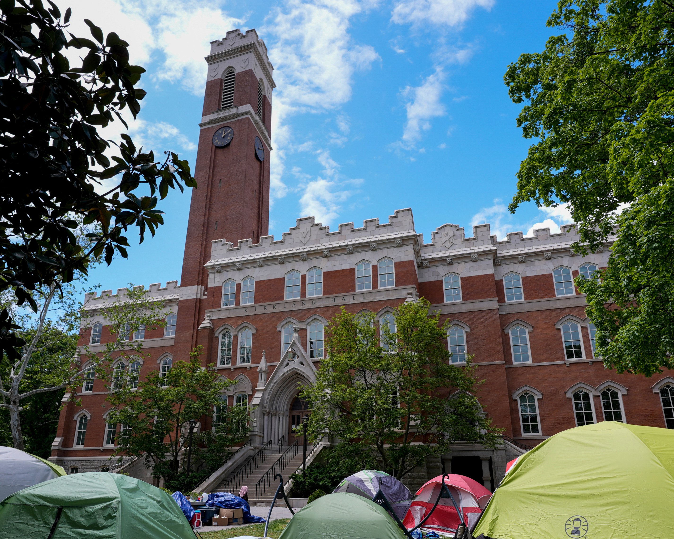 Pro-Palestinian supporters on the Vanderbilt University campus in Nashville, Tenn., on May 3, 2024.