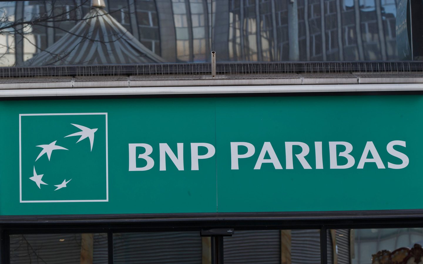 French bank BNP Paribas SA is at the La Defense business district outside Paris.
