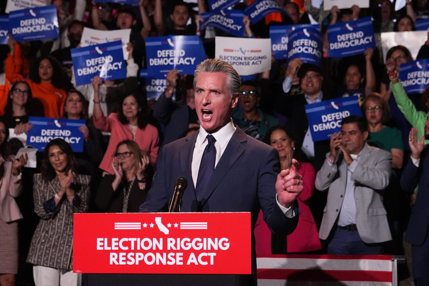 California Gov. Gavin Newsom in Los Angeles on Aug. 14.