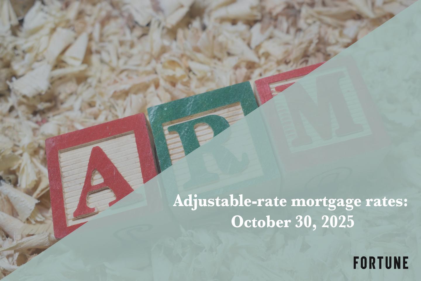 Current ARM mortgage rates report for Oct. 30, 2025