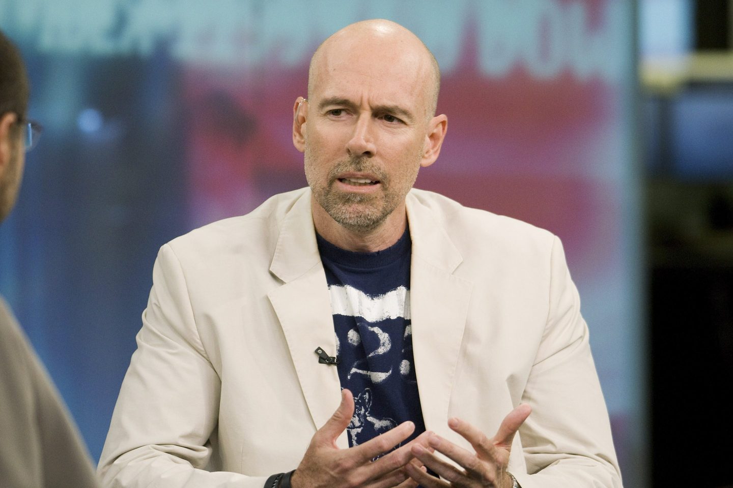 Scott Galloway speaks in a TV interview