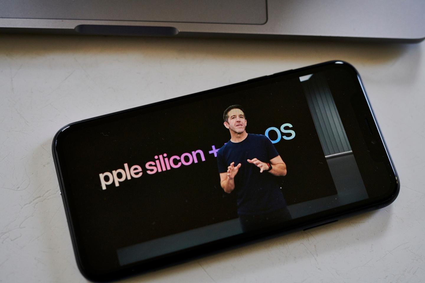 John Ternus, SVP of hardware engineering at Apple, speaking in New York on March 8, 2022.(Photo: Gabby Jones/Bloomberg/Getty Images)