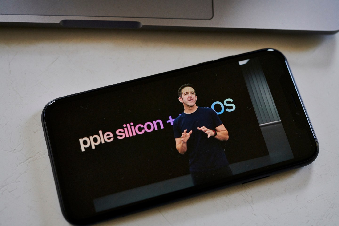 John Ternus, SVP of hardware engineering at Apple, speaking in New York on March 8, 2022.(Photo: Gabby Jones/Bloomberg/Getty Images)