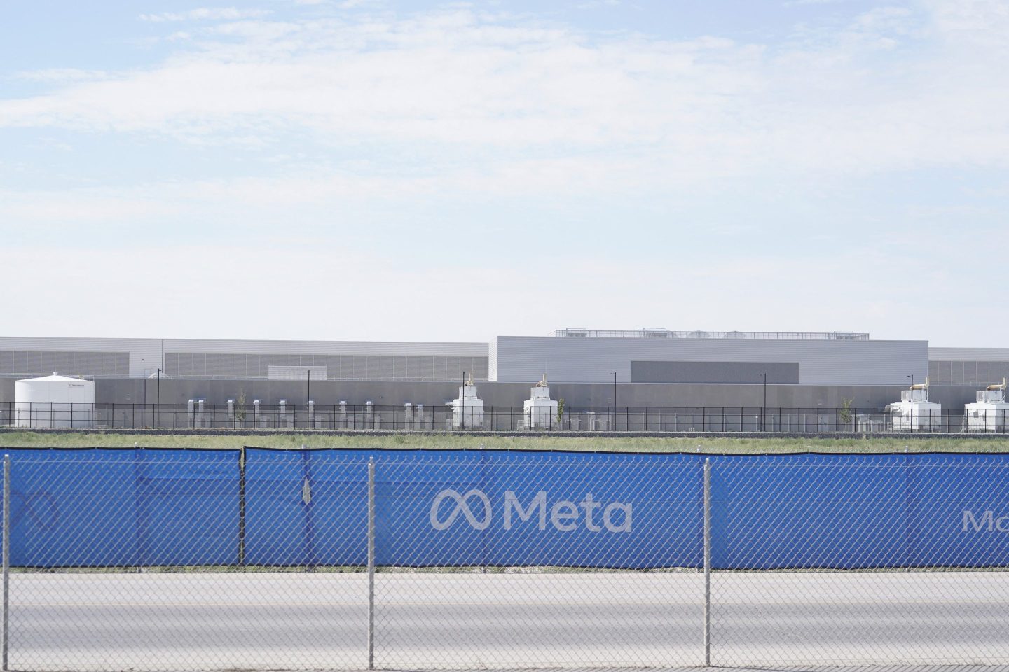 Outside view of the newly completed Meta's Facebook data center in Eagle Mountain, Utah on July 18, 2024.