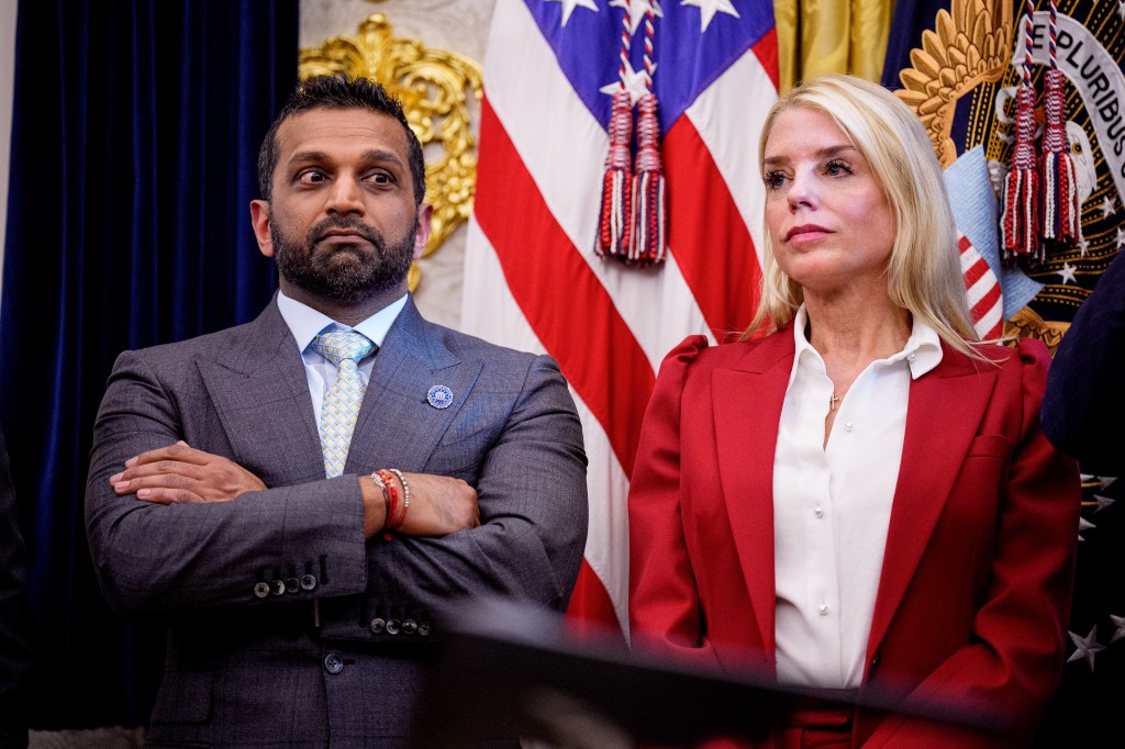 FBI Director Kash Patel and U.S. Attorney General Pam Bondi at the White House on September 25, 2025 in Washington, DC. (Photo: Andrew Harnik/Getty Images)