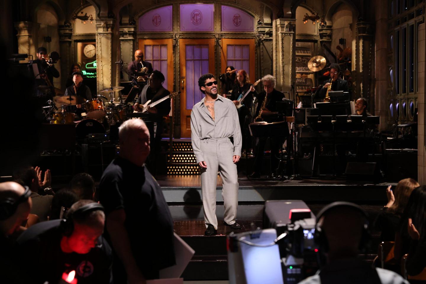 Host Bad Bunny during the Monologue on Saturday, October 4, 2025