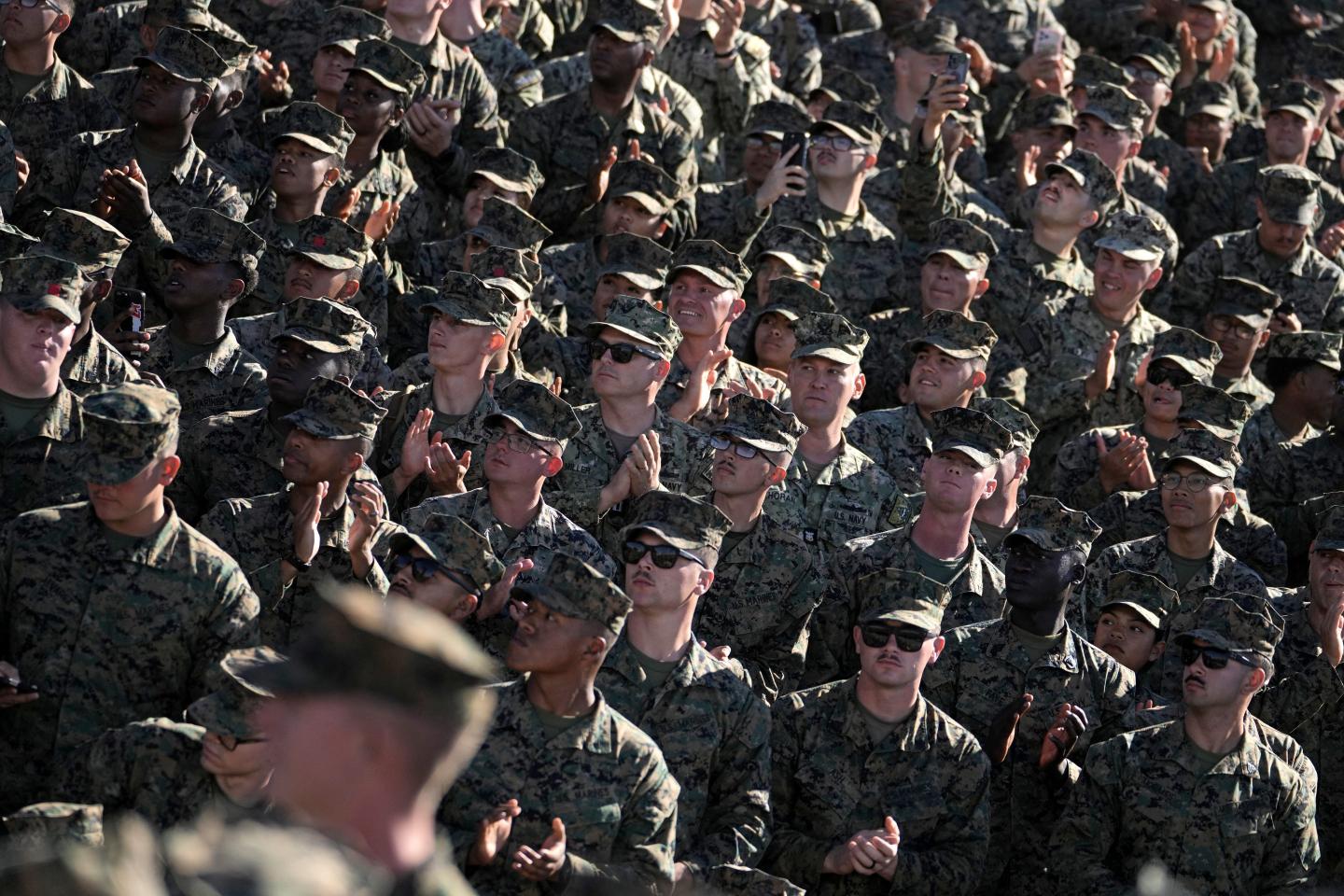President Donald Trump announced a $130 million donation by an anonymous donor to help pay U.S. troops on Thursday.