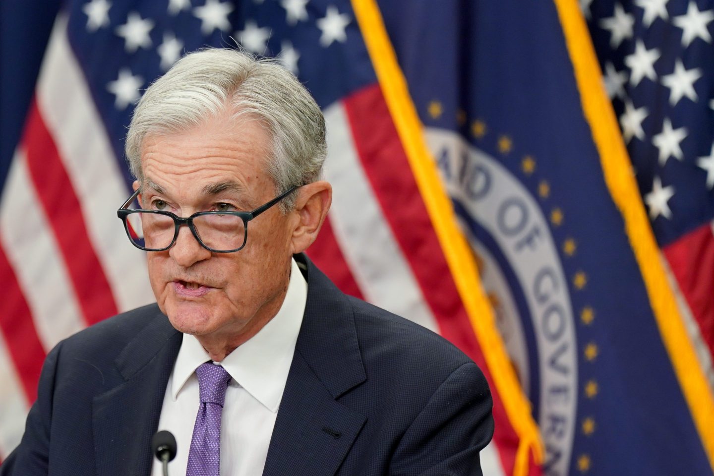 Jerome Powell, chairman of the US Federal Reserve, during a news conference following a Federal Open Market Committee (FOMC) meeting in Washington, DC, US, on Wednesday, Oct. 29, 2025.