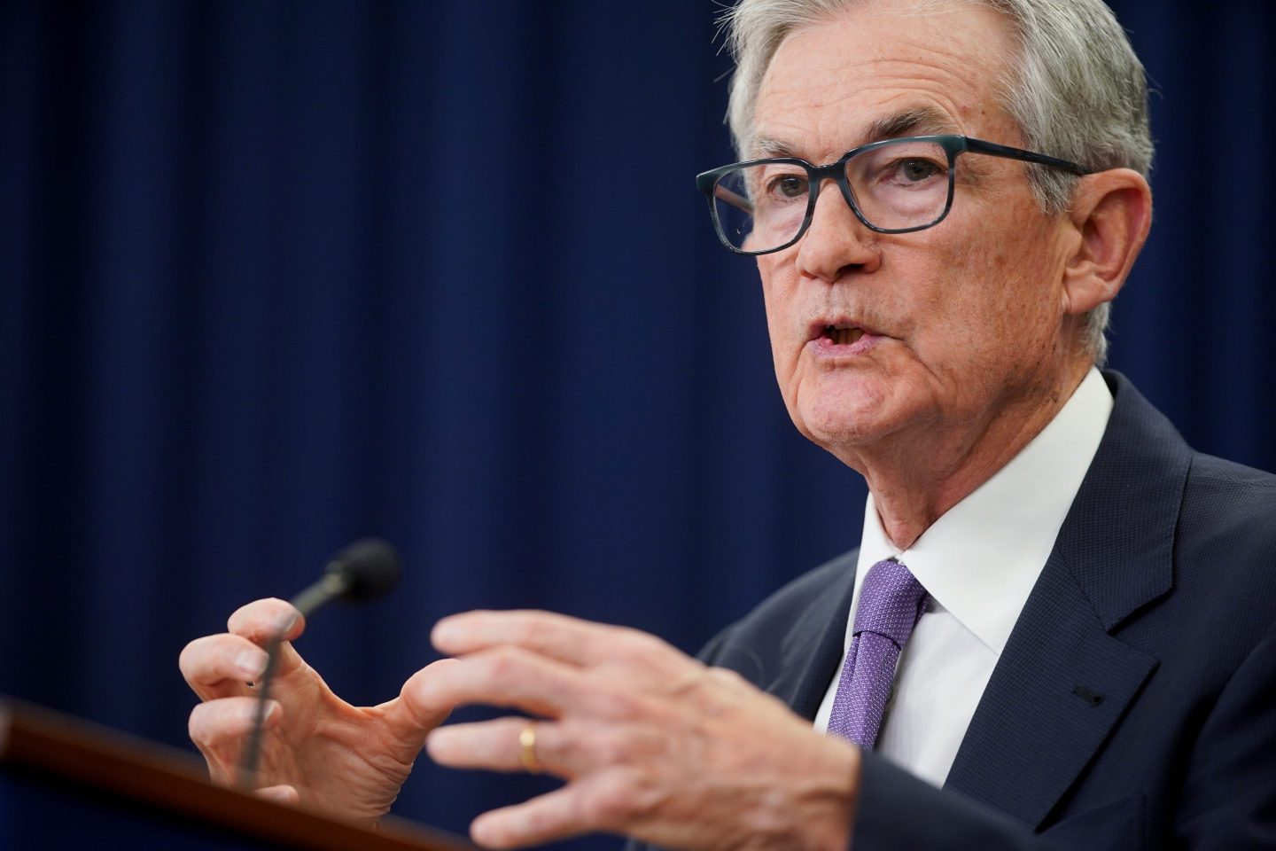 Jerome Powell, chairman of the US Federal Reserve, during a news conference following a Federal Open Market Committee (FOMC) meeting in Washington, DC, US, on Wednesday, Oct. 29, 2025.