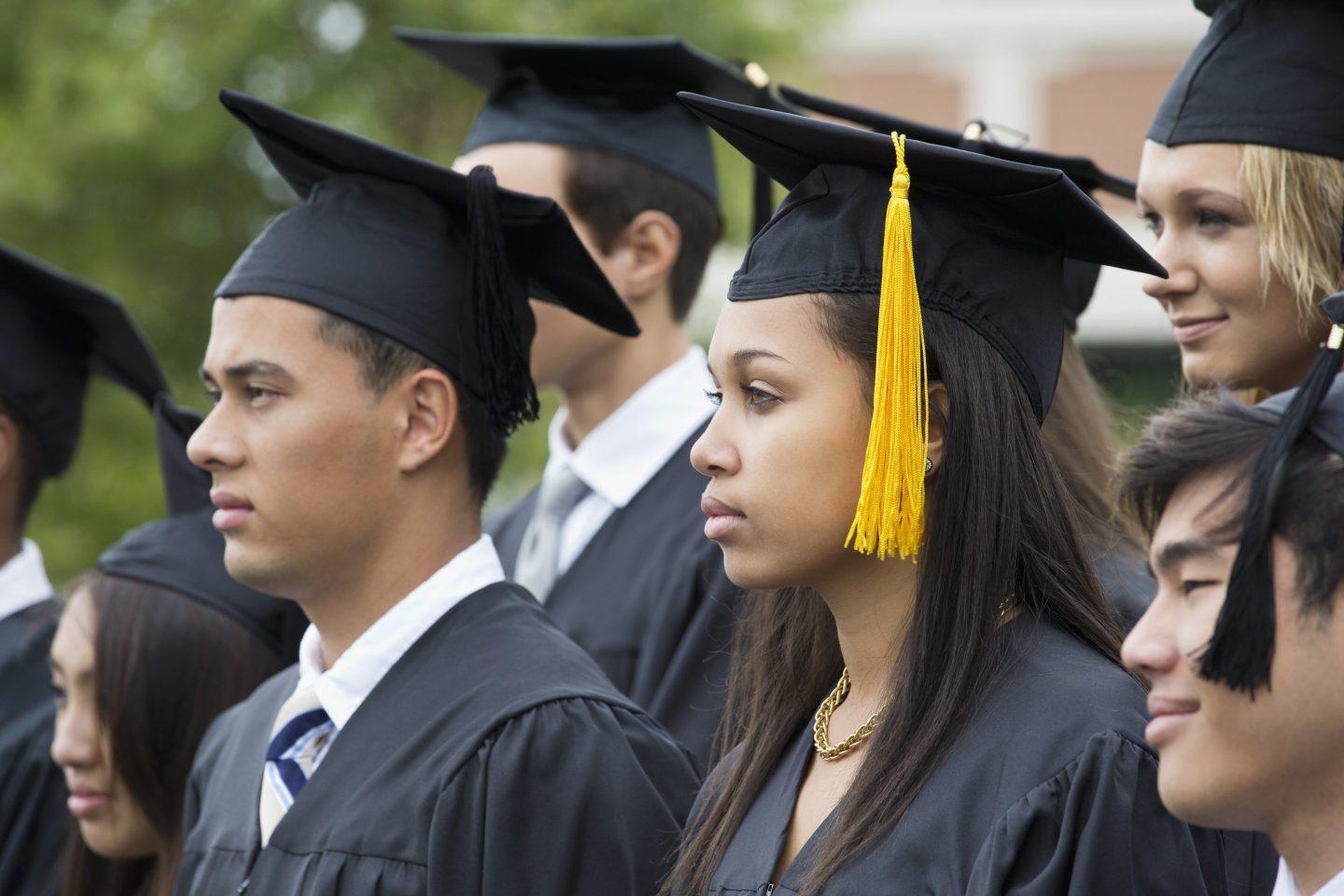 College students at graduation