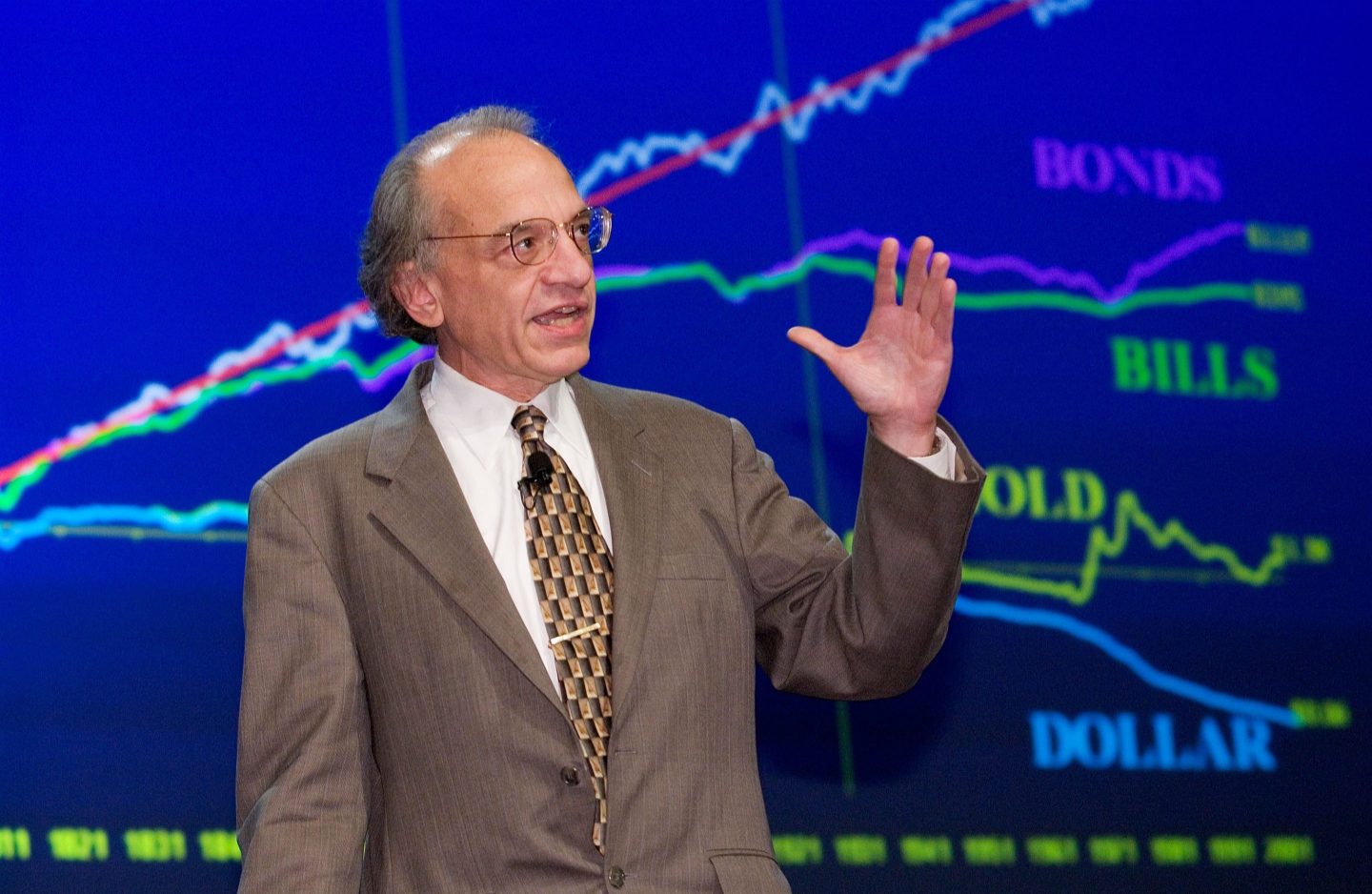 Jeremy Siegel, the Russell E. Palmer Professor of Finance at the Wharton School, addresses the Securities Industry Association during their annual meeting in Boca Raton, Florida, Thursday, November 10, 2005.