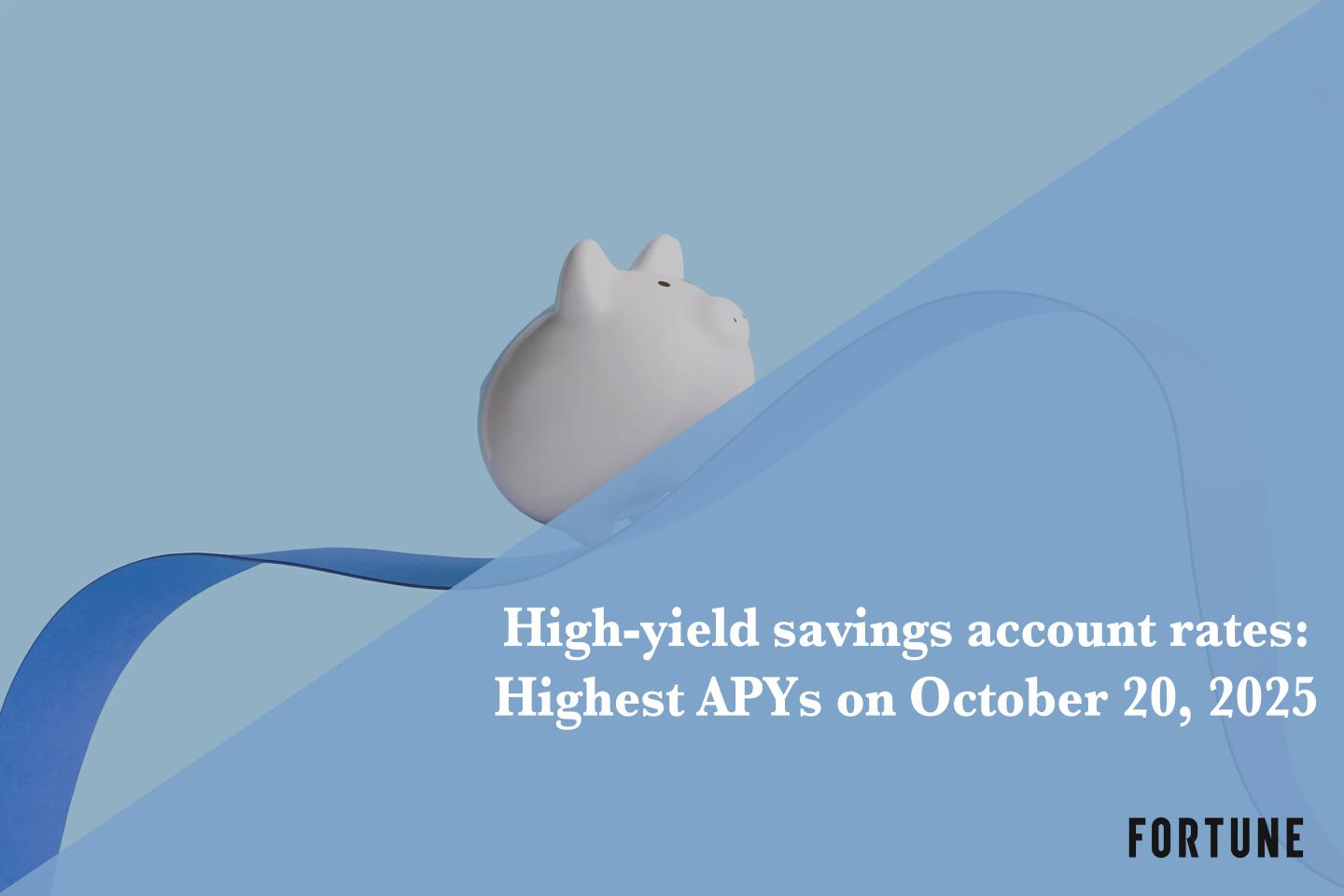You can earn up to 5.00% APY in a high-yield savings account on Oct. 20, 2025