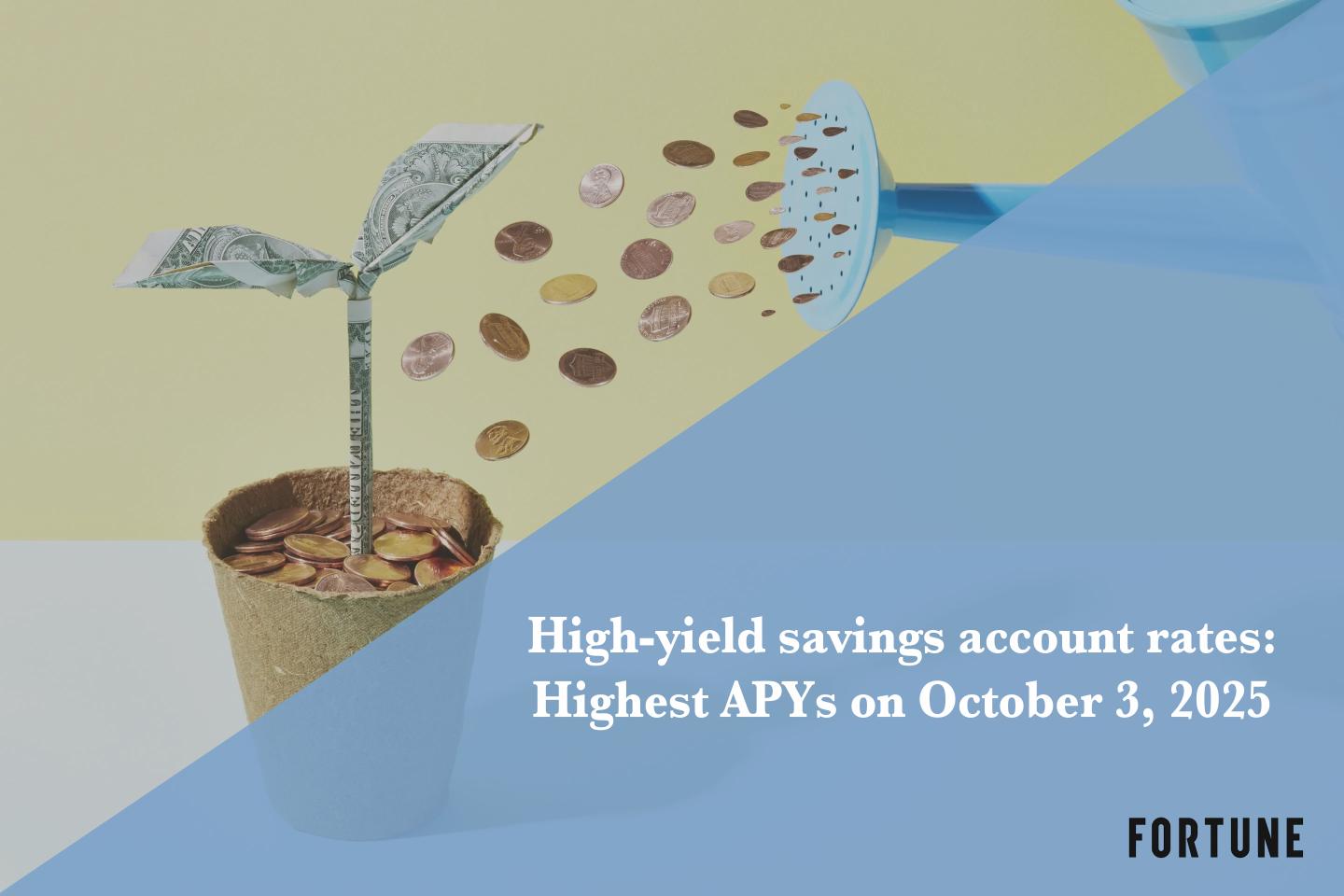 The best high-yield savings accounts offer up to 5.00% APY on Oct. 3, 2025