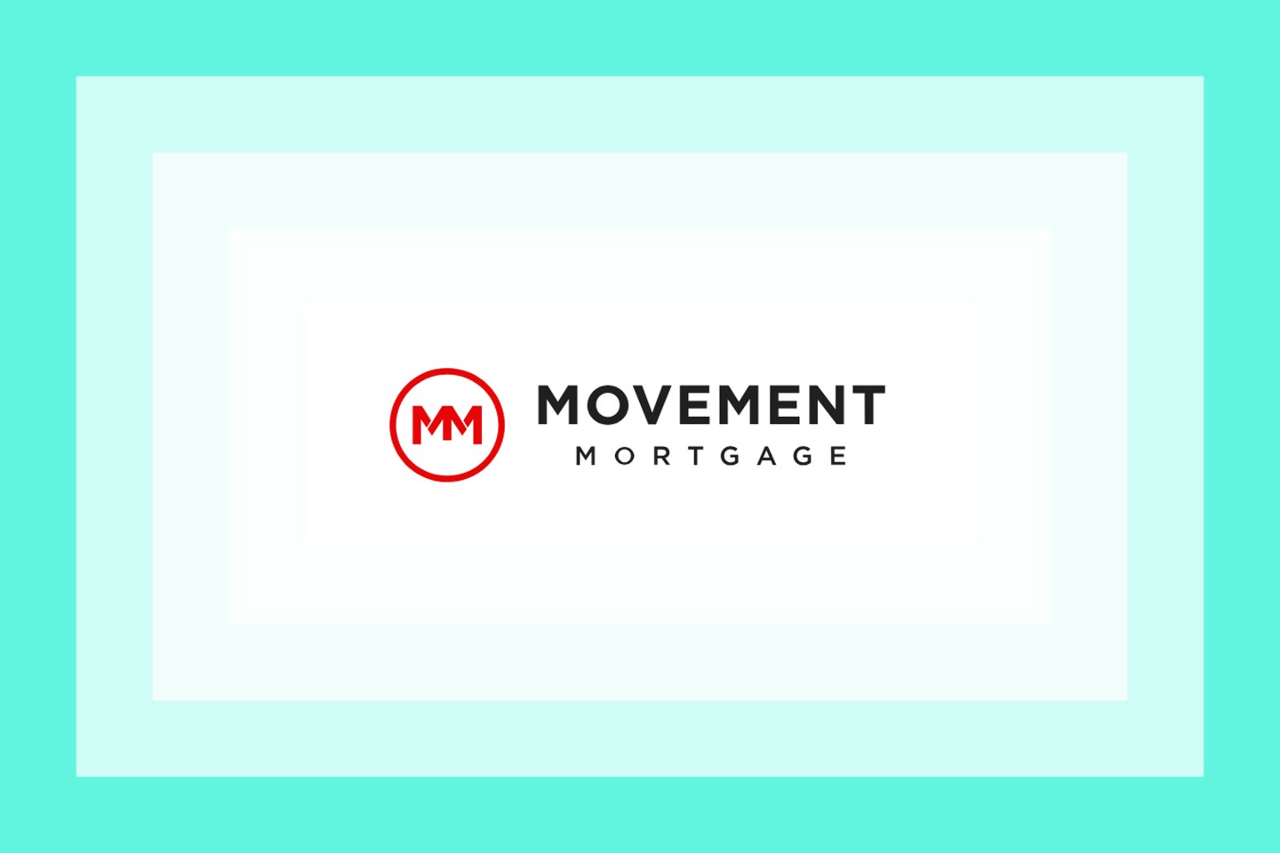The Movement Mortgage logo on a teal layered background.