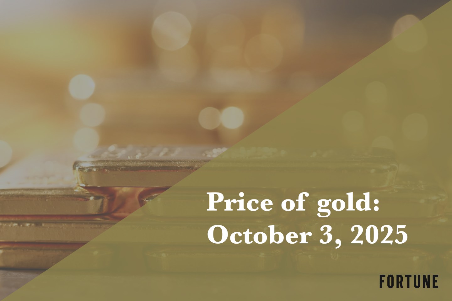 Four stacks of gold bars.