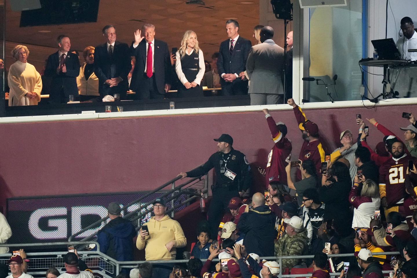 Donald Trump booed as the first sitting US president at a regular-season NFL game since Carter in 1978