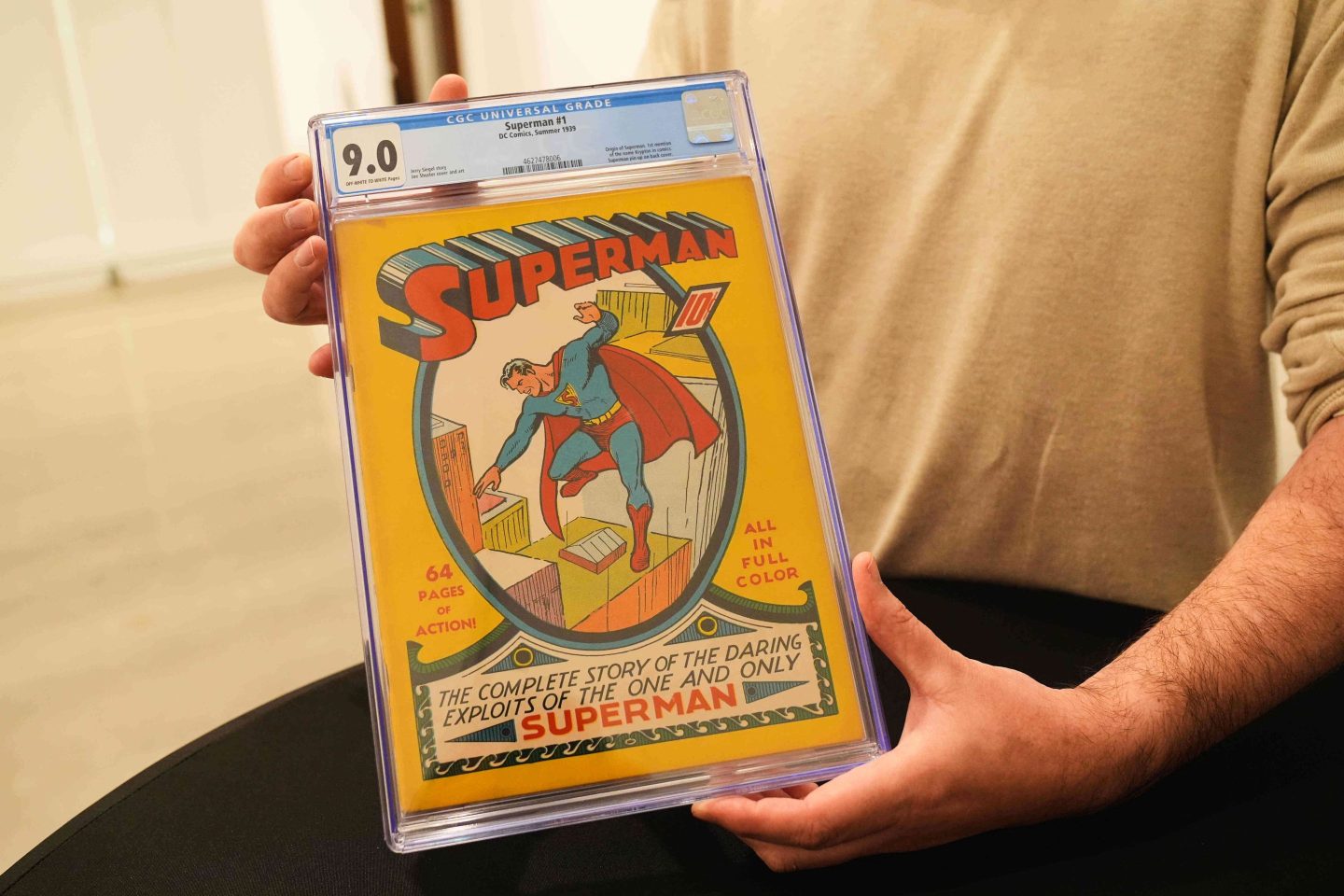 A view of a DC Comics, Superman No. 1 issue is shown Monday, Nov. 24, 2025, in Irving, Texas.