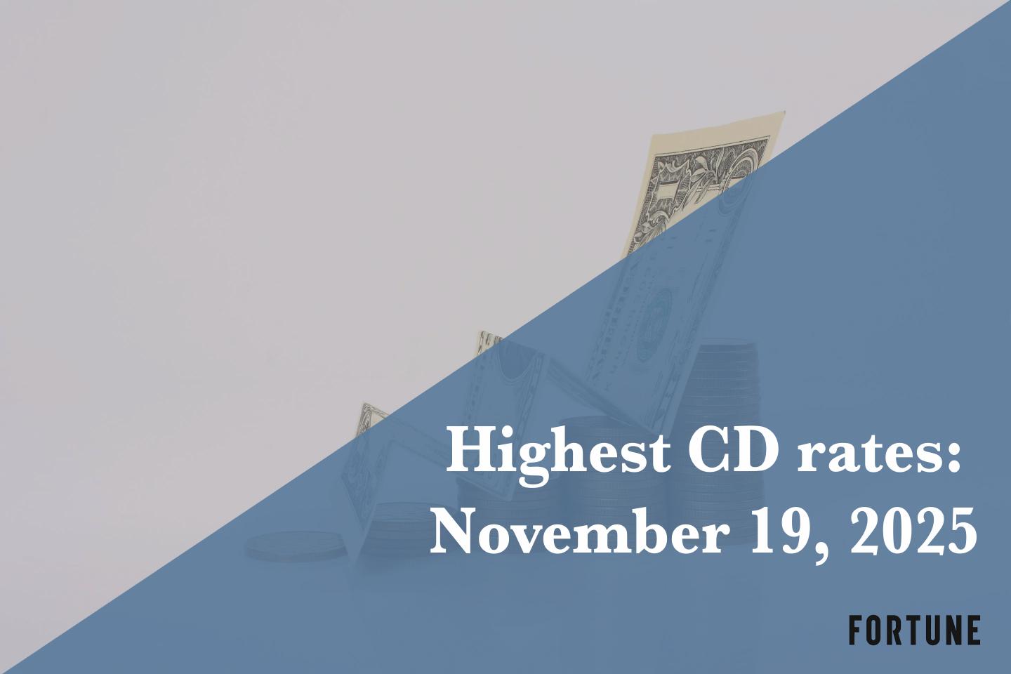 Earn up to 4.20% APY with the best CD rates available on Nov. 19, 2025