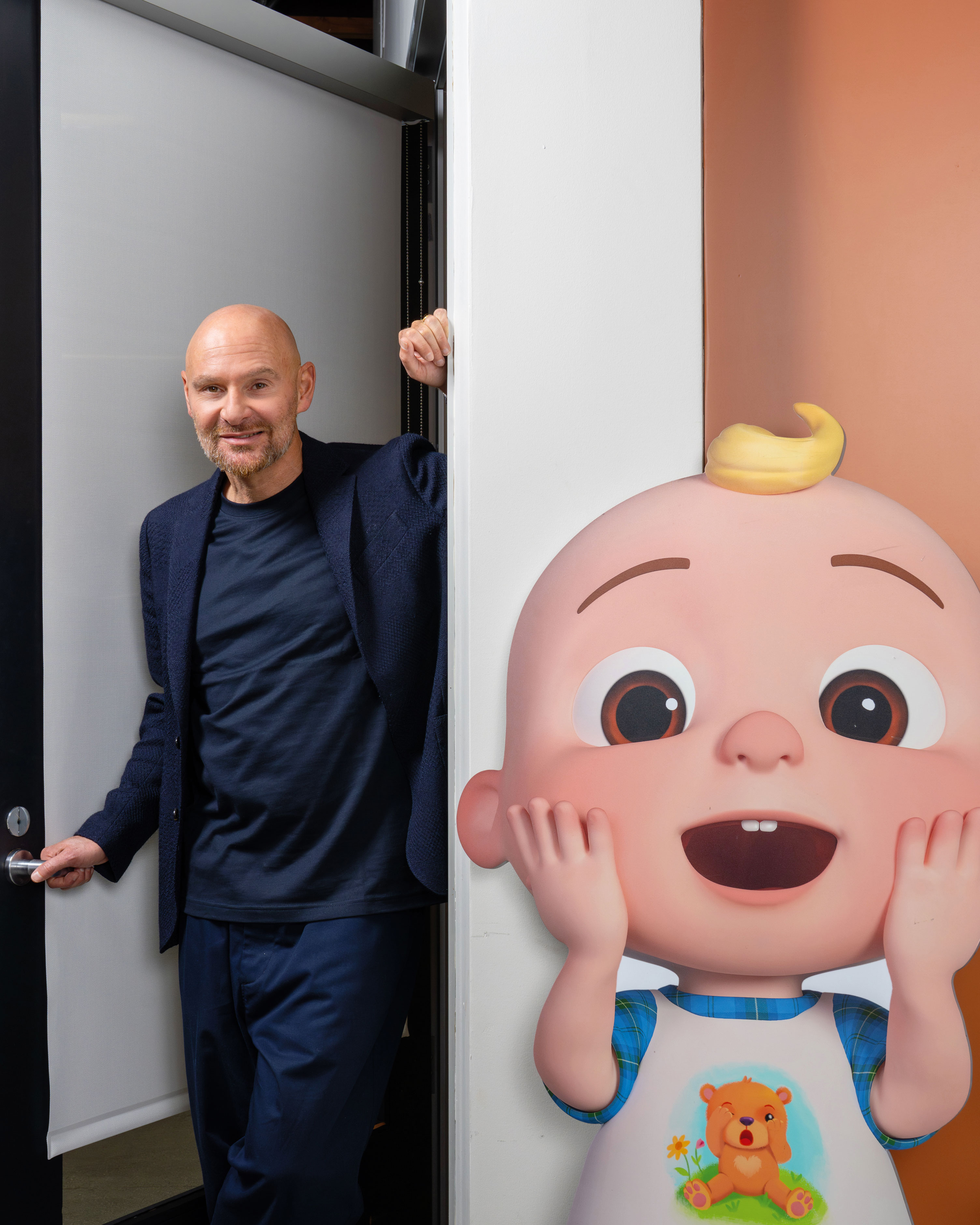 CEO René Rechtman
at Moonbug
Entertainment’s Los
Angeles office.