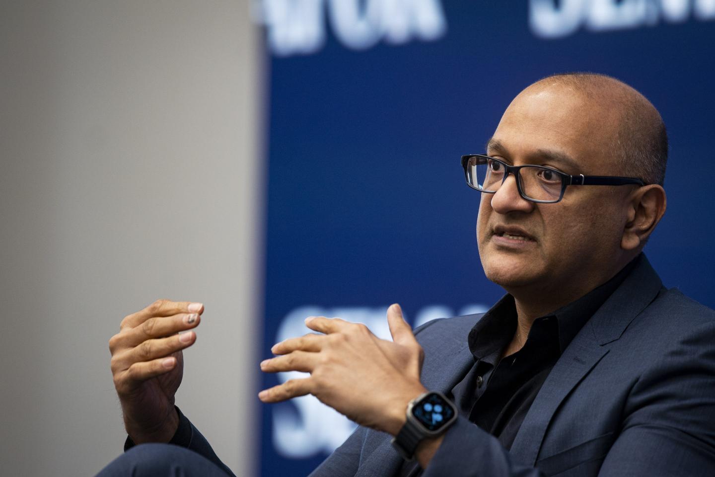 Jeetu Patel gestures