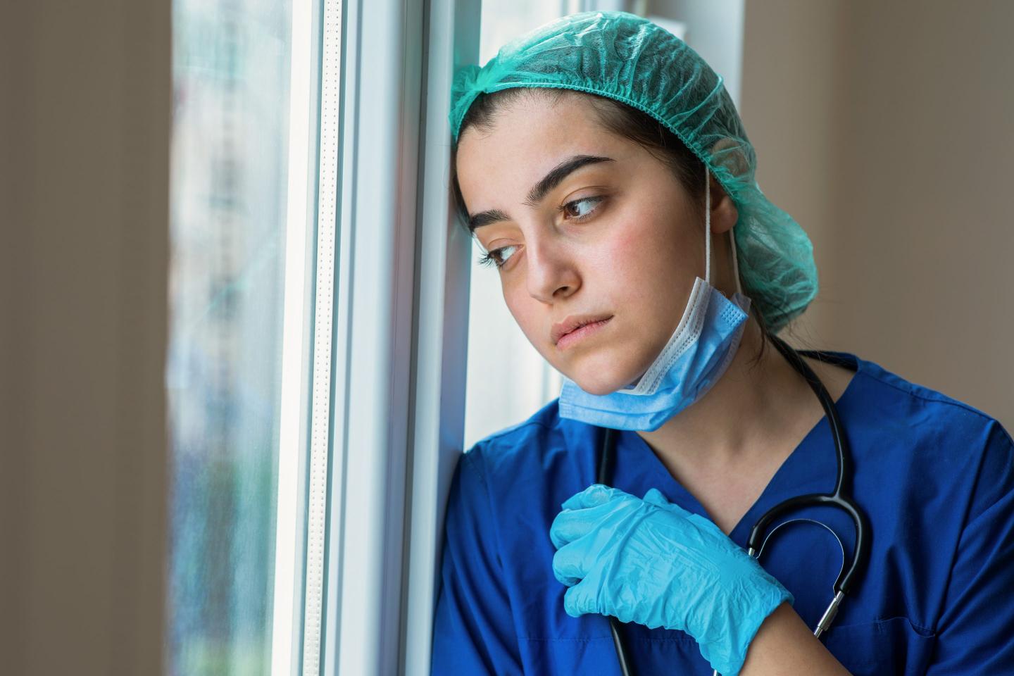 Worried nurse