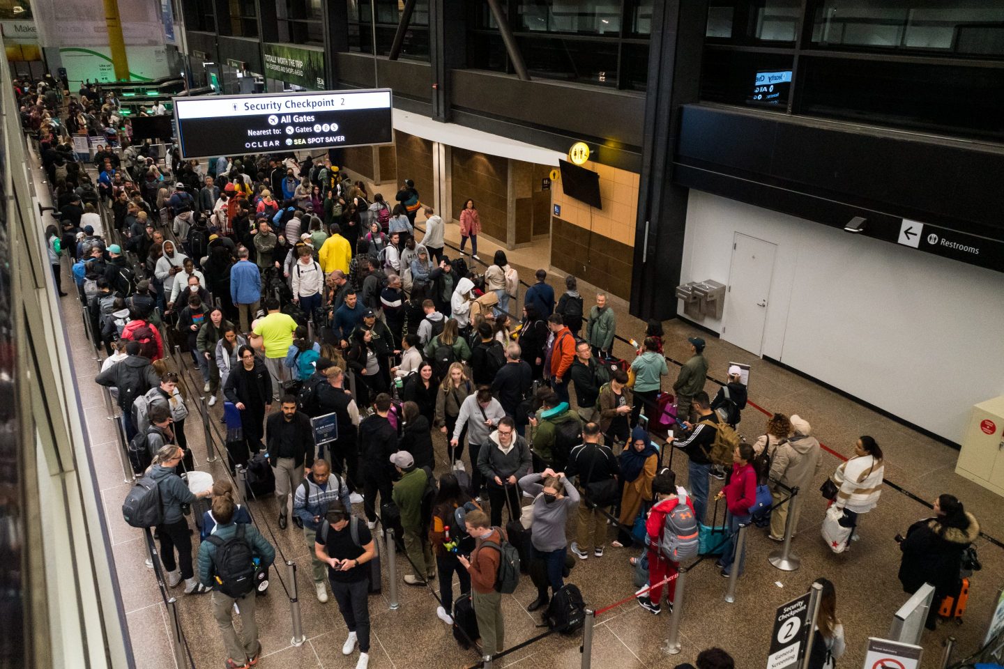 Wait times at some airports are stretching for hours long.