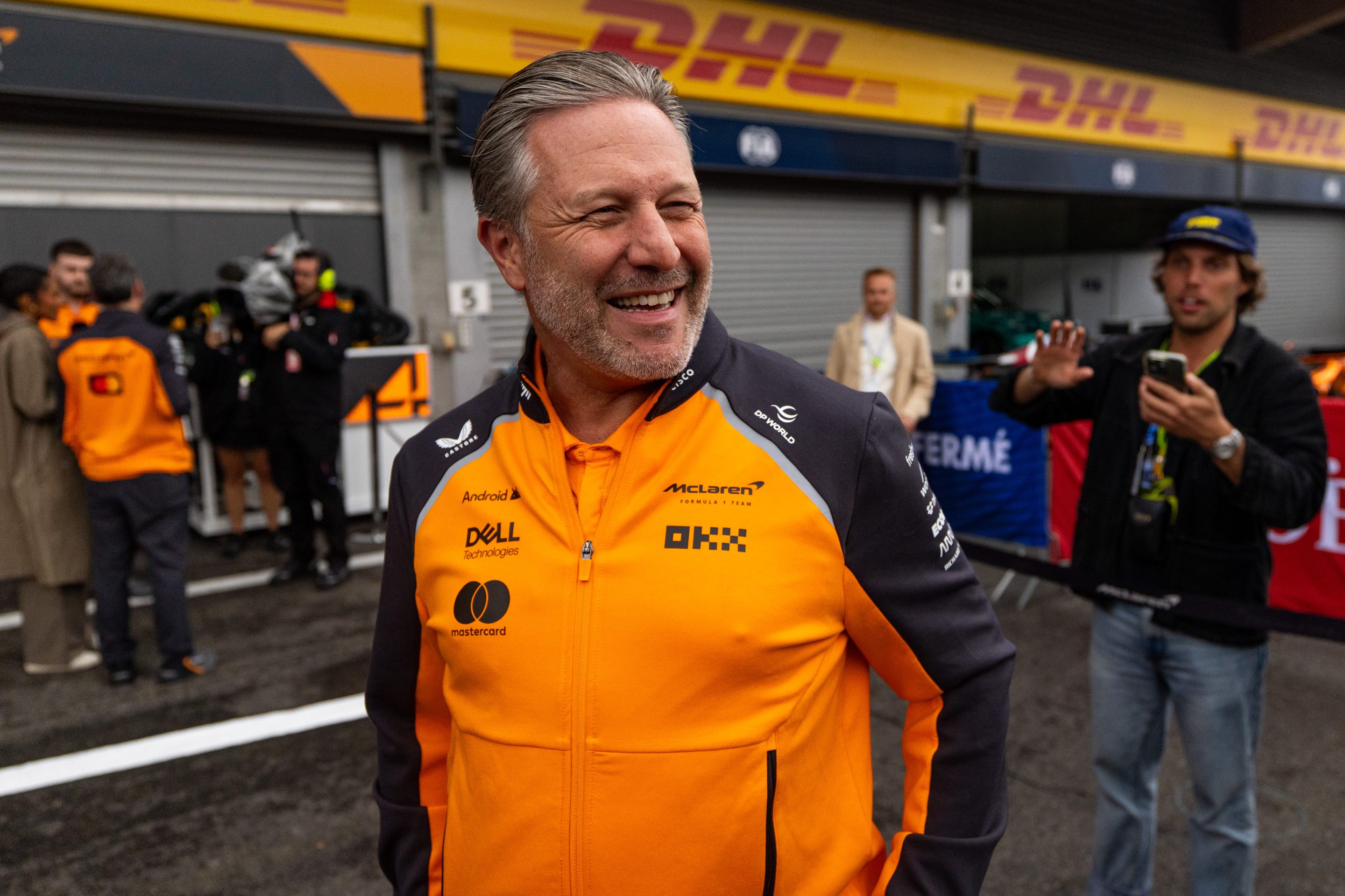 McLaren CEO Zak Brown gets business advice from Kiss rocker Gene