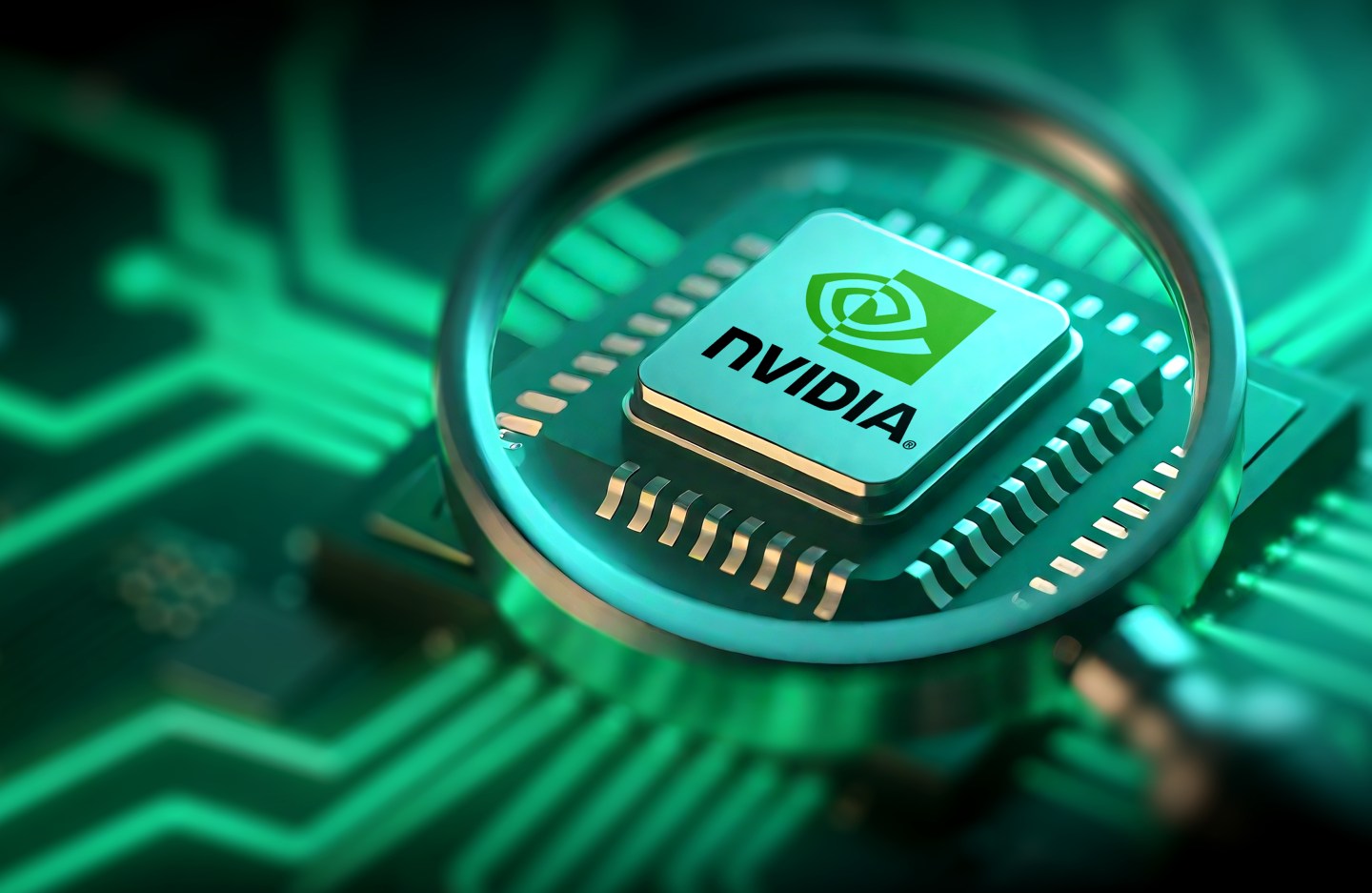 an Nvidia graphics processing unit illustration