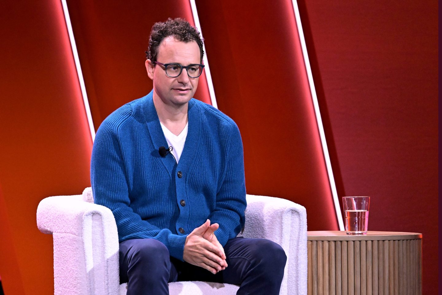 Anthropic co-founder and CEO Dario Amodei speaks at the Moscone Center in San Francisco, California, on September 4, 2025.