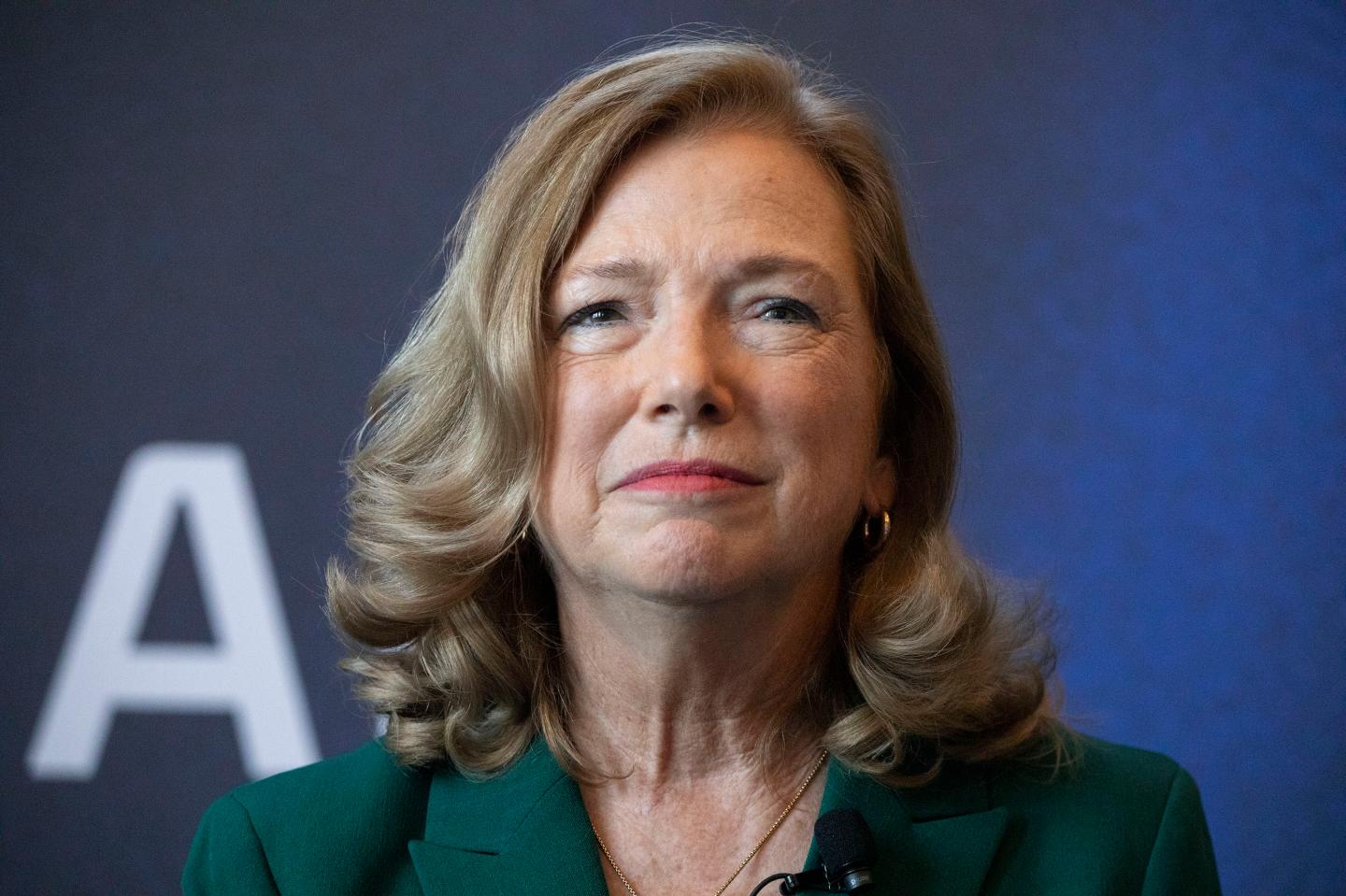 Photo: DETROIT, MICHIGAN - SEPTEMBER 30: Barbara Humpton, President and CEO of Siemens, speaks at a Ford Pro Accelerate event on September 30, 2025 in Detroit, Michigan. The event is Ford's inaugural forum bringing together business leaders and government officials to discuss the Essential Economy, the three million businesses and critical industries that power the US economy. (Photo by Bill Pugliano/Getty Images)
